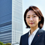**

"A professional Japanese businesswoman in a modest, tailored business suit, standing confidently in front of a modern Tokyo skyscraper during the daytime, fully clothed, appropriate attire, safe for work, perfect anatomy, natural proportions, professional photography, high quality, family-friendly."

**
