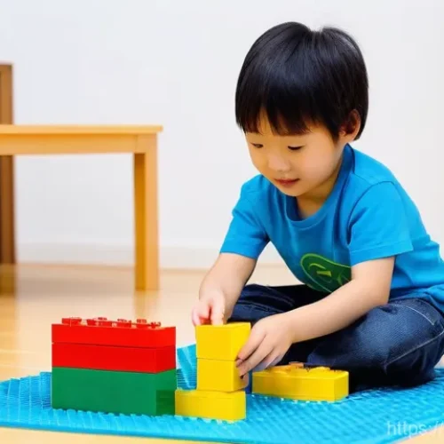 언어학 용어집 - **Prompt: The LEGO Blocks of Language - Morphemes in Action**
    A bright, cheerful scene depicting...